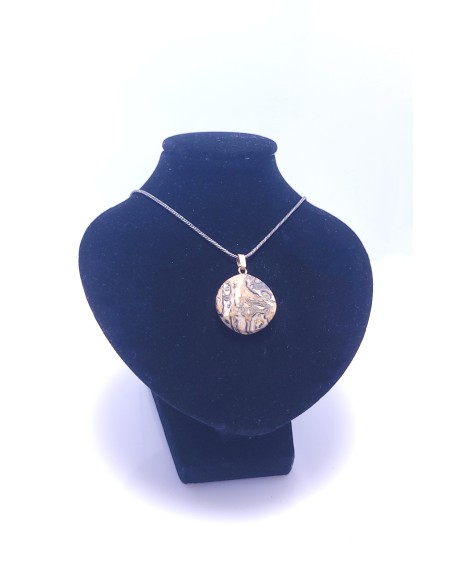 Pendentif Sceau de Salomon en Jaspe léopard -  Encens.fr