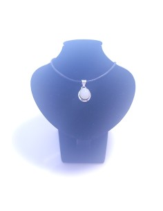 Pendentif cerclé argent en Pierre de Lune Rainbow 3g - Encens.fr