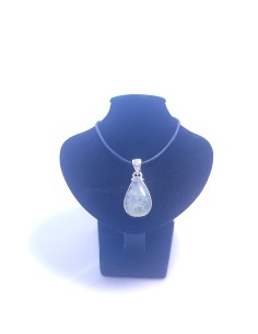 Pendentif cerclé argent en Prehnite 9g - Encens.fr