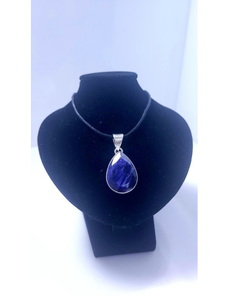 Pendentif cerclé argent en Saphir facetté 8g - Encens.fr