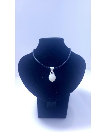 Pendentif cerclé argent en Opaline 3g - Encens.fr