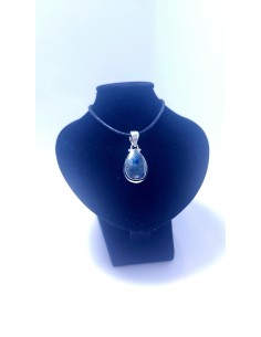 Pendentif cerclé argent en Azurite Malachite 6g - Encens.fr