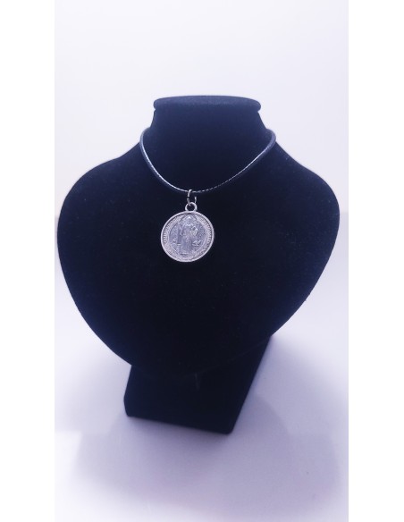 Pendentif Saint Benoît en Argent - Encens.fr