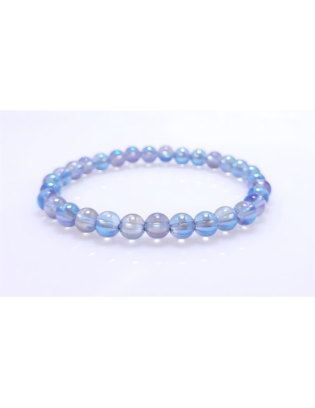 Bracelet 6 mm en Aqua Aura - Encens.fr