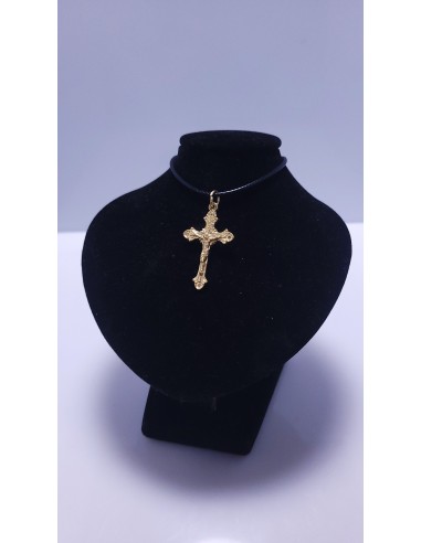 Médaille Croix de Jésus en métal doré | Encens.fr