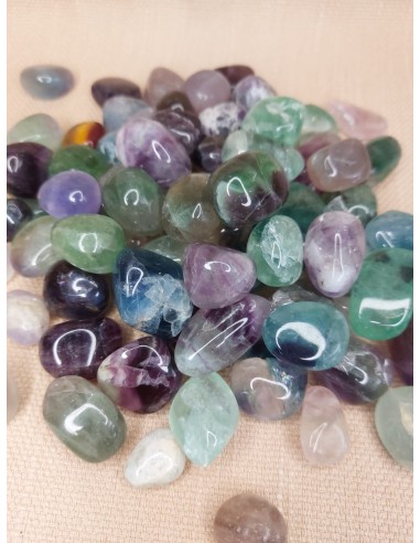 Fluorite en pierre roulée 3/4cm - Pierre de protection et de purification - Encens.fr