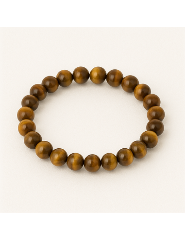 Bracelet 6 mm en oeil de tigre - Encens.fr