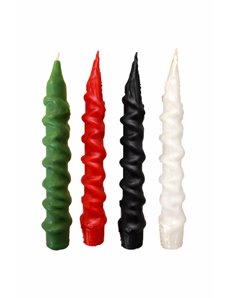 Bougie Rituelle 7 Nœuds – Bougie Ésotérique de Rituel Couleur au Choix