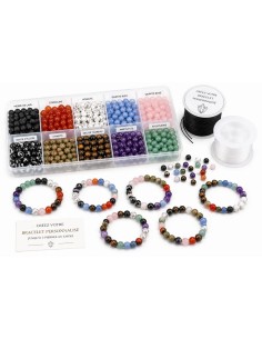 Bracelet Énergétique Personnalisable – 3 Pierres au Choix (Perles 6 mm) 2