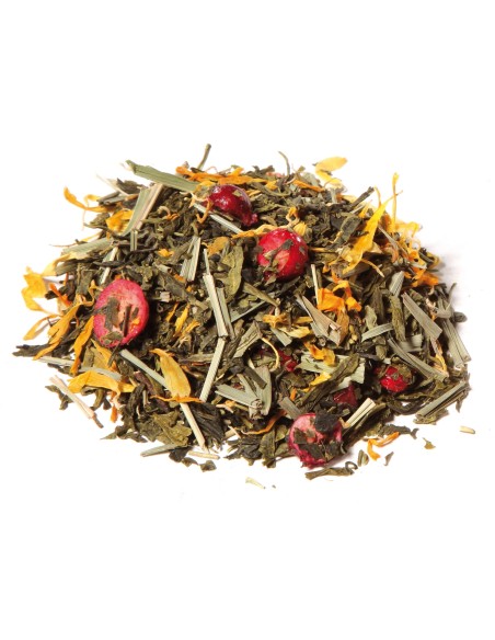 Photo de Thé vert Bio Canneberge-Gingembre - Encens.fr - Boutique ésotérique en ligne - vente de Thé vert Bio Canneberge-Gingemb