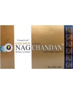 Photo de Boite d'encens 12 étuis de 15 grammes GOLDEN NAG CHANDAN - Encens.fr - Boutique ésotérique en ligne - vente de Boite d'