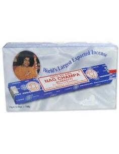 Photo de Boite d'encens 12 étuis de 15 grammes SATYA NAG CHAMPA - Encens.fr - Boutique ésotérique en ligne - vente de Boite d'en