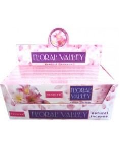 Photo de Boite d'encens 12 étuis de 15 grammes NANDITA  floral valley - Encens.fr - Boutique ésotérique en ligne - vente de Boit
