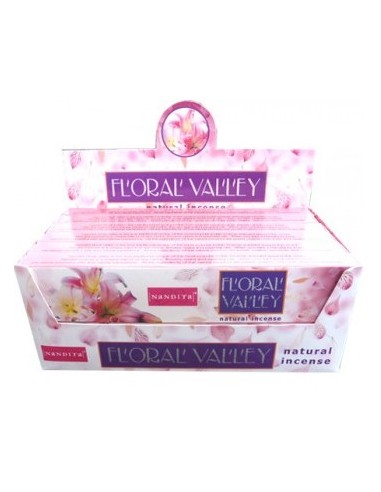 Photo de Boite d'encens 12 étuis de 15 grammes NANDITA  floral valley - Encens.fr - Boutique ésotérique en ligne - vente de Boit