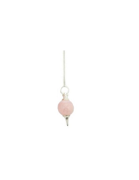 Photo de Pendule sphéroton quartz rose - Encens.fr - Boutique ésotérique en ligne - vente de Pendule sphéroton quartz rose