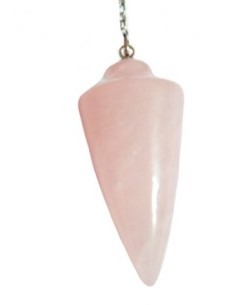 Photo de Pendule conique lisse en quartz rose - Encens.fr - Boutique ésotérique en ligne - vente de Pendule conique lisse en qua