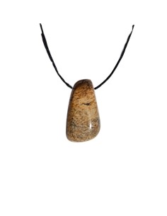 Photo de Pendentif triface percé en Jaspe paysage - Encens.fr - Boutique ésotérique en ligne - vente de Pendentif triface percé 