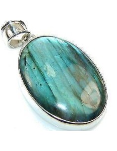 Photo de Pendentif en labradorite cerclé en argent - Encens.fr - Boutique ésotérique en ligne - vente de Pendentif en labradorit