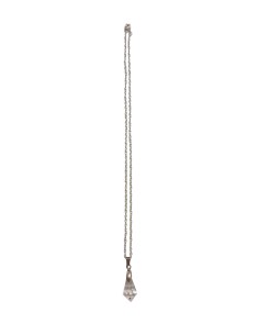 Photo de Collier pointe cristal de roche avec chaine - Encens.fr - Boutique ésotérique en ligne - vente de Collier pointe crista