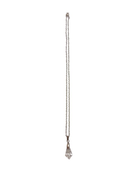 Photo de Collier pointe cristal de roche avec chaine - Encens.fr - Boutique ésotérique en ligne - vente de Collier pointe crista