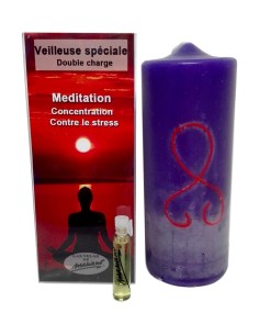 Photo de Bougie ésotérique Mariano "double charge" Méditation - Encens.fr - Boutique ésotérique en ligne - vente de Bougie ésoté