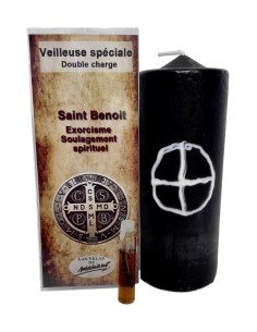 Photo de Bougie ésotérique Mariano "double charge" Saint Benoit - Encens.fr - Boutique ésotérique en ligne - vente de Bougie éso