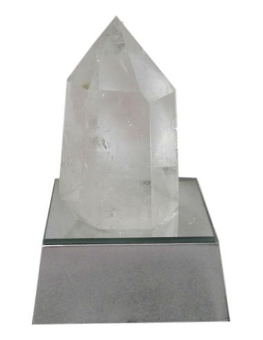 Photo de Eclairage d'ambiance pointe en Cristal de Roche petit modèle - Encens.fr - Boutique ésotérique en ligne - vente de Ecla