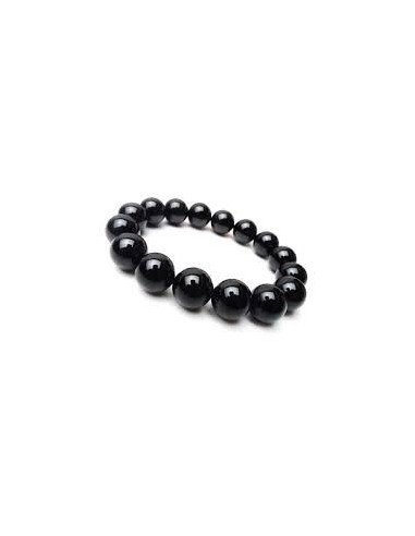 Bracelet 8 mm en spinelle black - Encens.fr