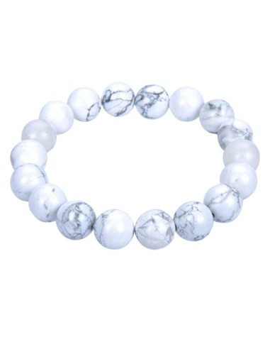 Bracelet 4 mm en howlite - Encens.fr