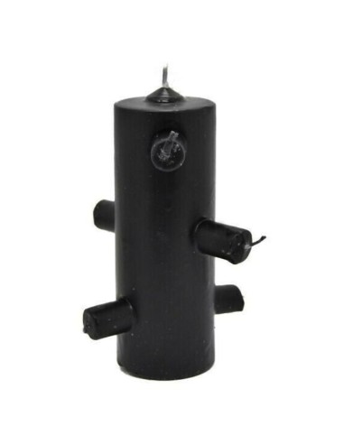 Photo de Bougie des 7 mèches  grand modèle noire - Encens.fr - Boutique ésotérique en ligne - vente de Bougie des 7 mèches  gran