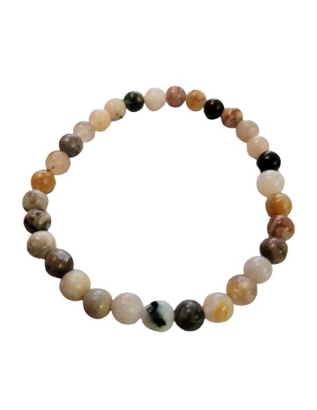 Bracelet 6 mm en agate crazy lace