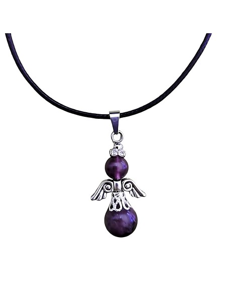 Pendentif forme d'ange en Améthyste