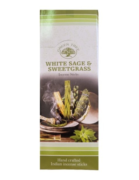 Photo de Encens Green Tree Sauge Blanche & Foin d'odeur - Encens.fr - Boutique ésotérique en ligne - vente de Encens Green Tree 