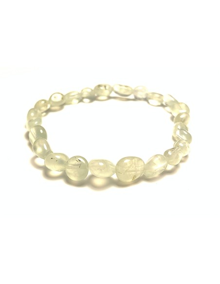 Bracelet nugget en Prehnite - Lithothérapie | Encens.fr