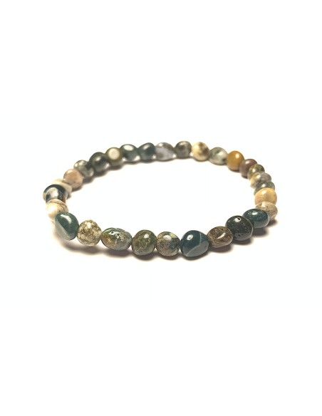 Bracelet nugget en Agate mousse - Encens.fr