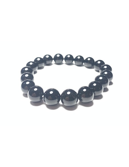 Bracelet 10/12 mm en Obsidienne noire - Encens.fr