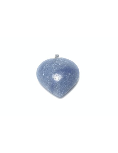 Pendentif coeur en Quartz bleu - Encens.fr | Minéraux