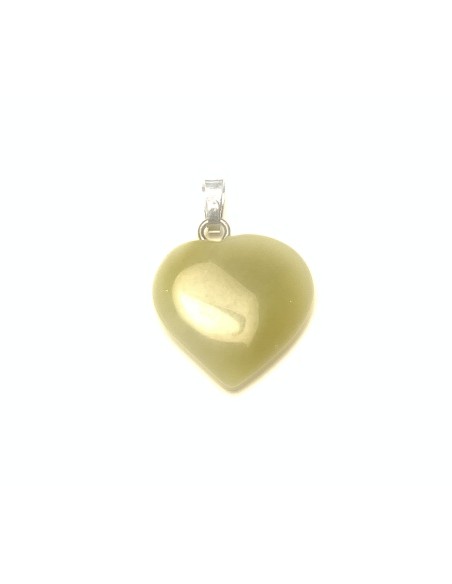 Pendentif coeur en Serpentine - Encens.fr | Minéraux