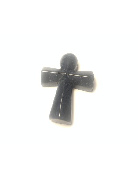 Pendentif croix en Dumortiérite - Encens.fr | Minéraux