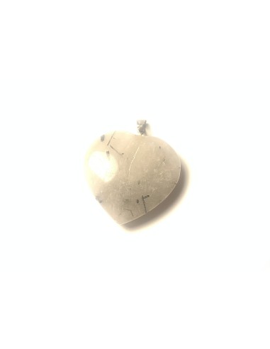 Pendentif coeur en Quartz tourmaline - Encens.fr | Minéraux