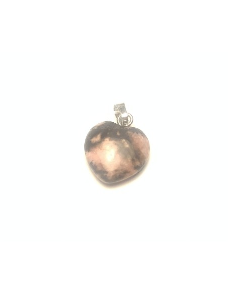 Pendentif coeur en Rhodonite - Encens.fr | Minéraux