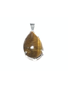 Pendentif cerclé en Oeil de tigre - Encens.fr | Minéraux