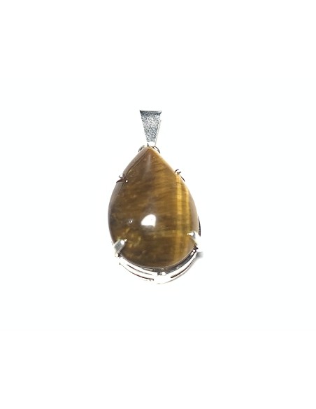 Pendentif cerclé en Oeil de tigre - Encens.fr | Minéraux