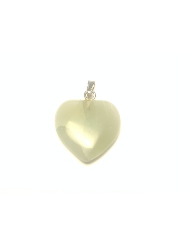 Pendentif coeur en Jade  - Encens.fr | Minéraux