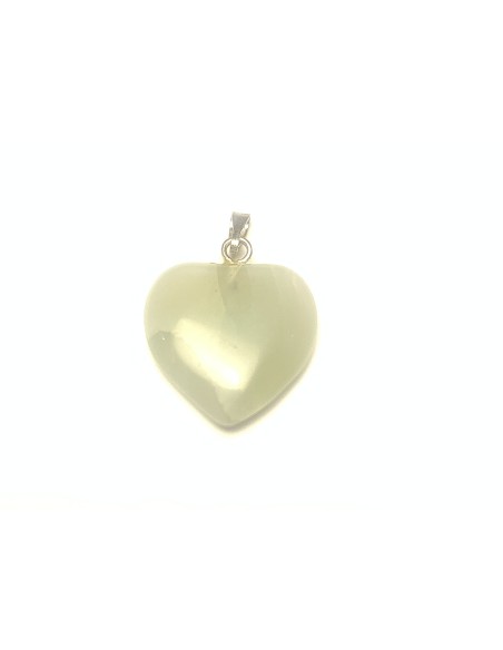 Pendentif coeur en Jade  - Encens.fr | Minéraux