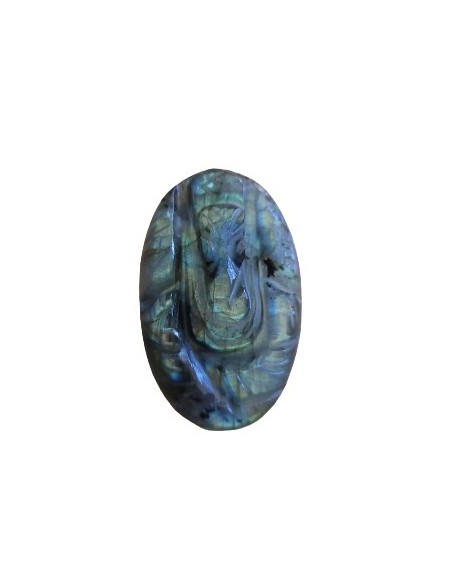 Palet gravé Ganesh en Labradorite - Minéraux | Encens.fr