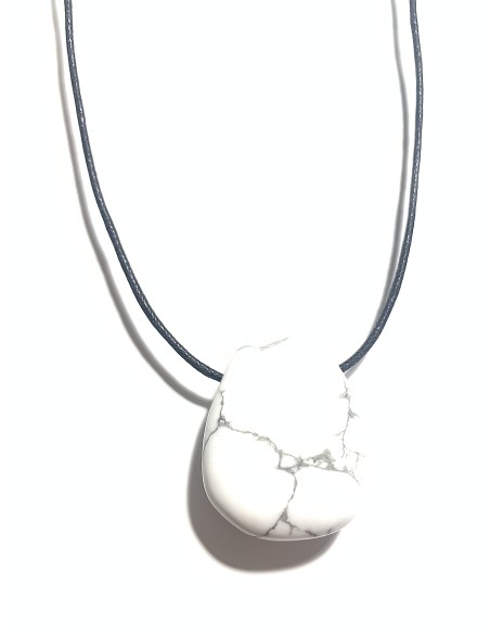 Pendentif percé XL en Howlite - Minéraux | Encens.fr