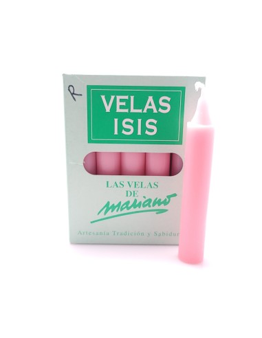 Boîte de bougies Velas Isis III rose - Encens.fr | Bougies