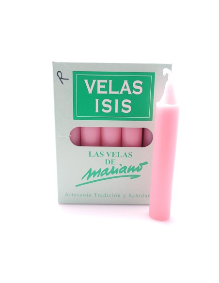Boîte de bougies Velas Isis III rose - Encens.fr | Bougies