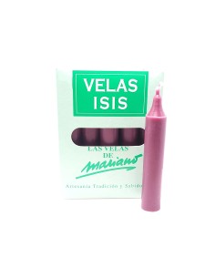 Boîte de bougies Velas Isis III bordeaux - Encens.fr |
